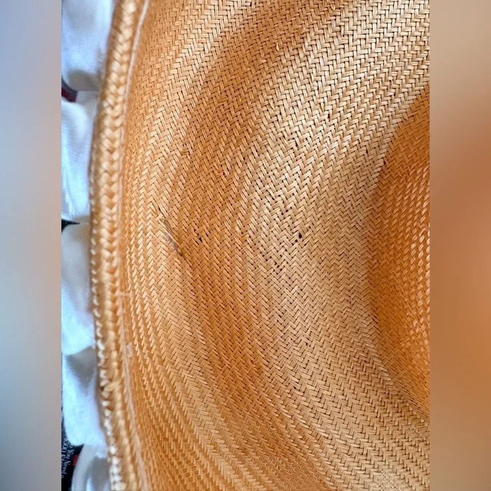 B. Michael Pearl Ribbon Embellished Straw Hat - Picture 11 of 11